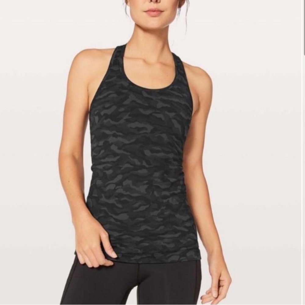 Lululemon Athletica Black Camo Tank Top